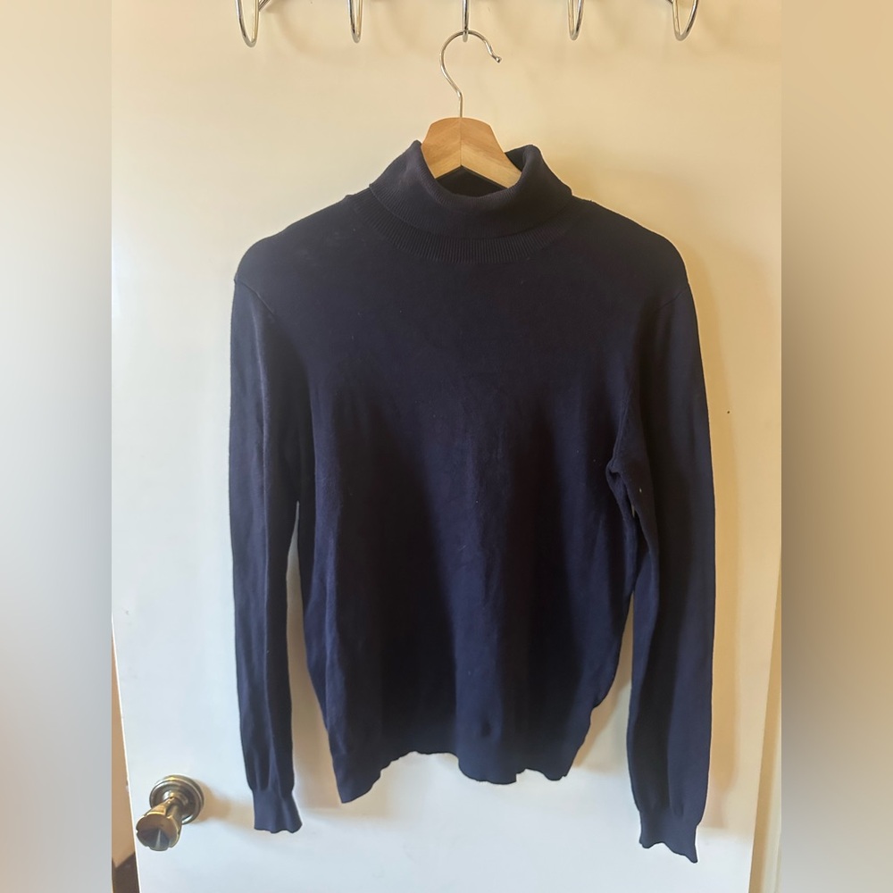 H&M Dark Blue Turtleneck Sweater for Men